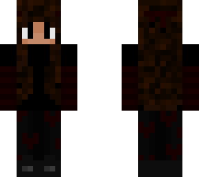 brown hair girl w/ dark heart pants