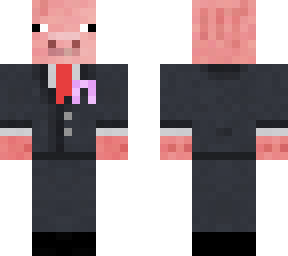 cancer ribbon tux pig