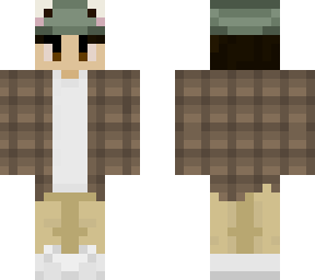 flannel boy with frog hat