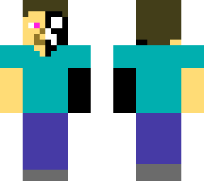 half steve half dark creeper steve
