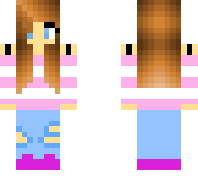 pink and white striped shirt girl