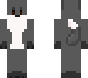 a cute dark gray fox