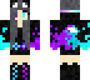 black haired wolf girl edited