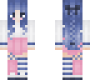 blue pink girl