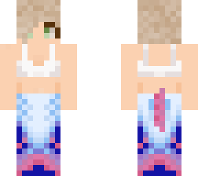 cyan axolotl mermaid tail (slim)