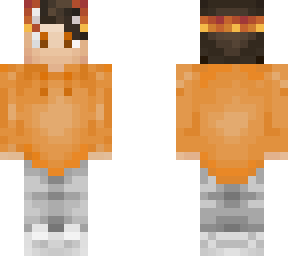 fox ears /w orange hoodie v2 fixed