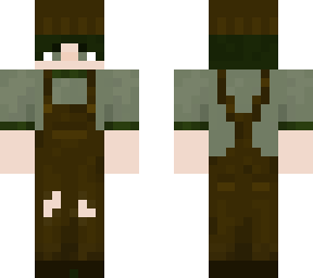 green overall boy