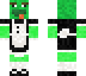 weird shrek in maid suit