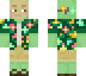 alien in the disguise of a human w hawaiian shirt