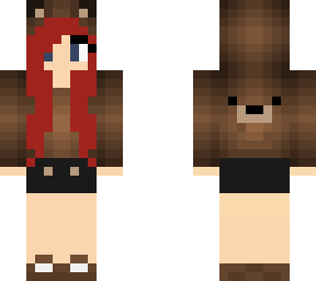 cute bear girl with red hair