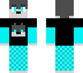 cyan husky in pjs