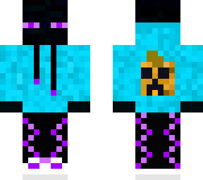 enderman turquoise hoodie