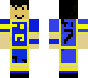 football player yellow blue