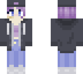 purple haired person