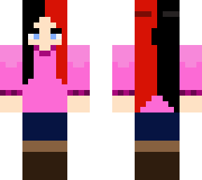 red and black hair girl