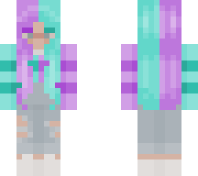 split dye pastels purple and teal