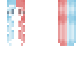 blue & pink hair (candycatcorn hair)