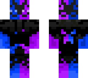 blue and purple enderman