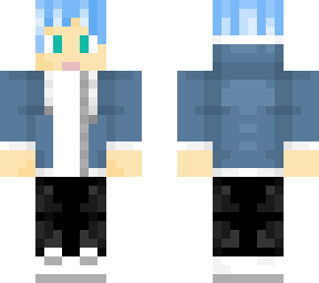 blue haired boy