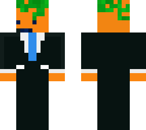 carrot suit blue tie...