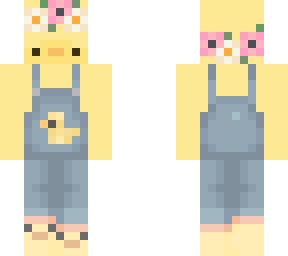 cute duck in overalls