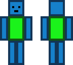 green & blue skin