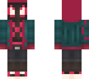 miles morales with hoodie spiderman suit skin
