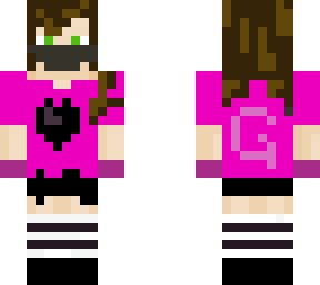 minecraft skin for girls with a g name