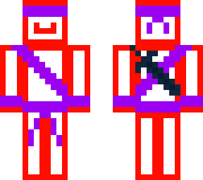 ninja cartoon character (red)