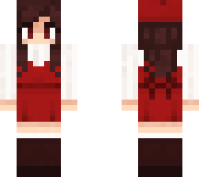 :: red dress with beret