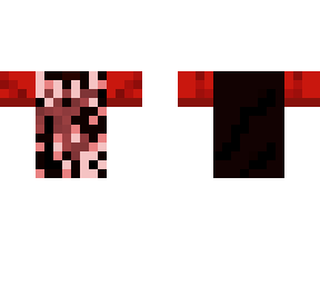 black t-shirt with red sleeves - rise