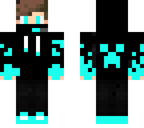 blue neon gamer boy