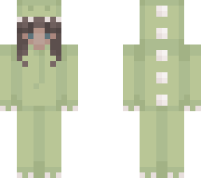 dino girl // blue eyes // brown hair
