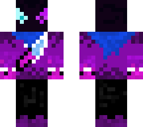 enderman with blue scarf