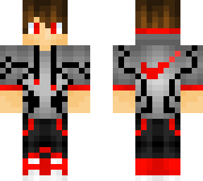 gamer with red nike hoodie