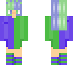 green and purple opposite girl
