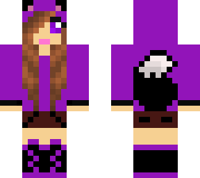 purple wolf hood girl