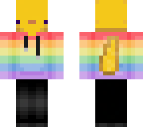 axolotl wearing rainbow hoodie (gold version)