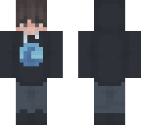 black hoodie with wave