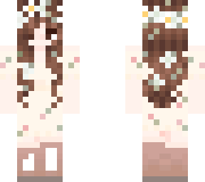 brunette floral girl (dress)