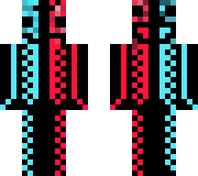double face red and blue