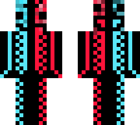double face red and blue