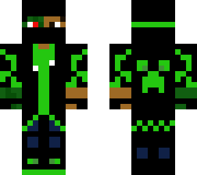 half infected green gamer boy with connecting design