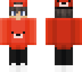 red hoodie