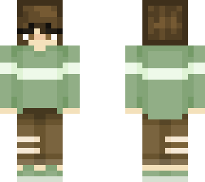 sage green short hair brunette girl *edit*