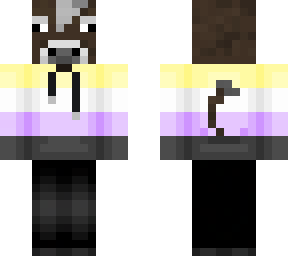 cow with non-binary hoodie