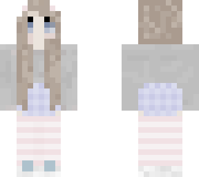 cute cat girl with pastel outfit