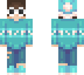george in christmas outfit (cyan)
