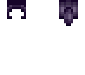purple short ponytail