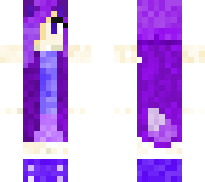 purple wolf girl minecraft skin